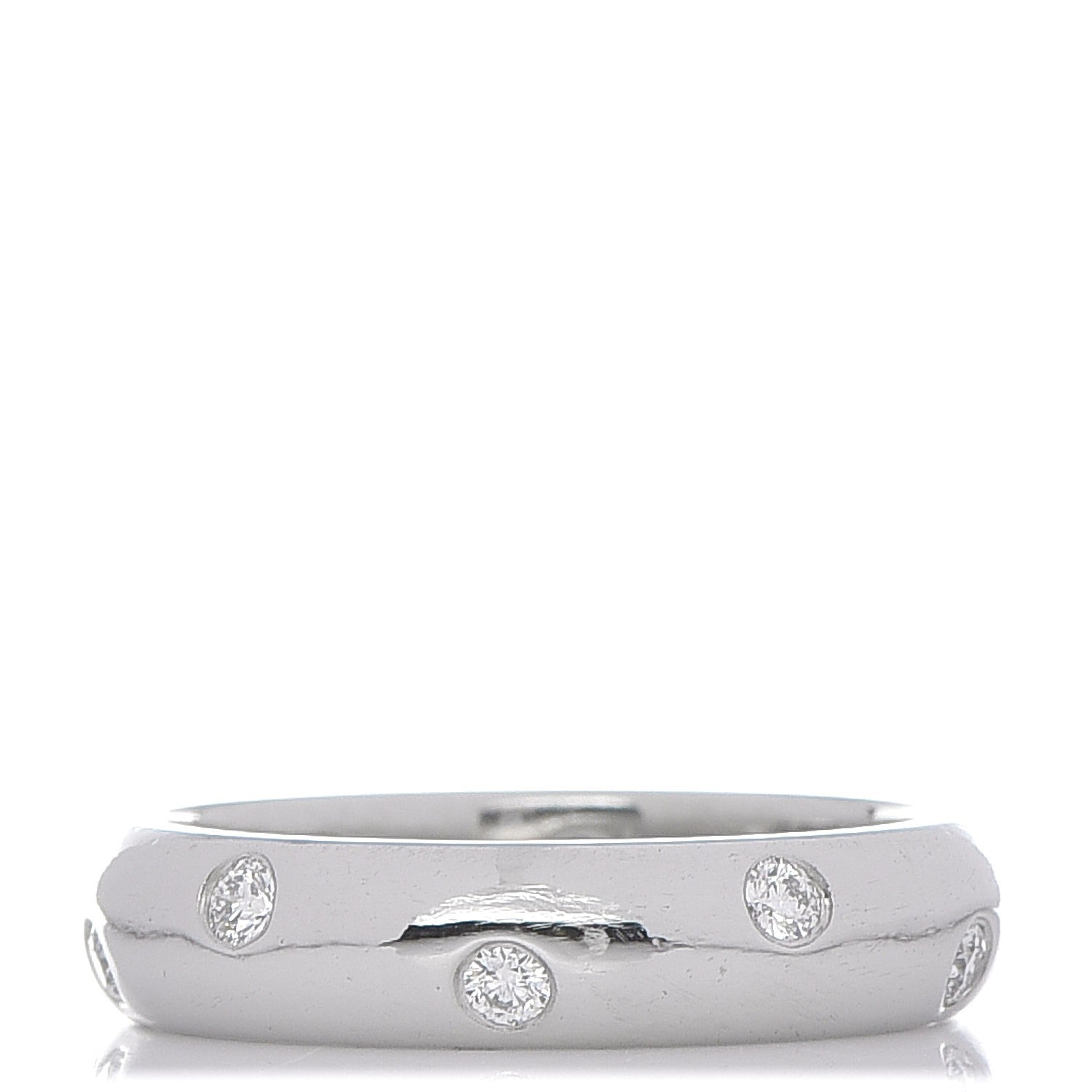Tiffany Platinum Diamond 4mm Etoile Band Ring 49 5 1 of 4