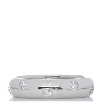 Tiffany Platinum Diamond 4mm Etoile Band Ring 49 5 1 of 4
