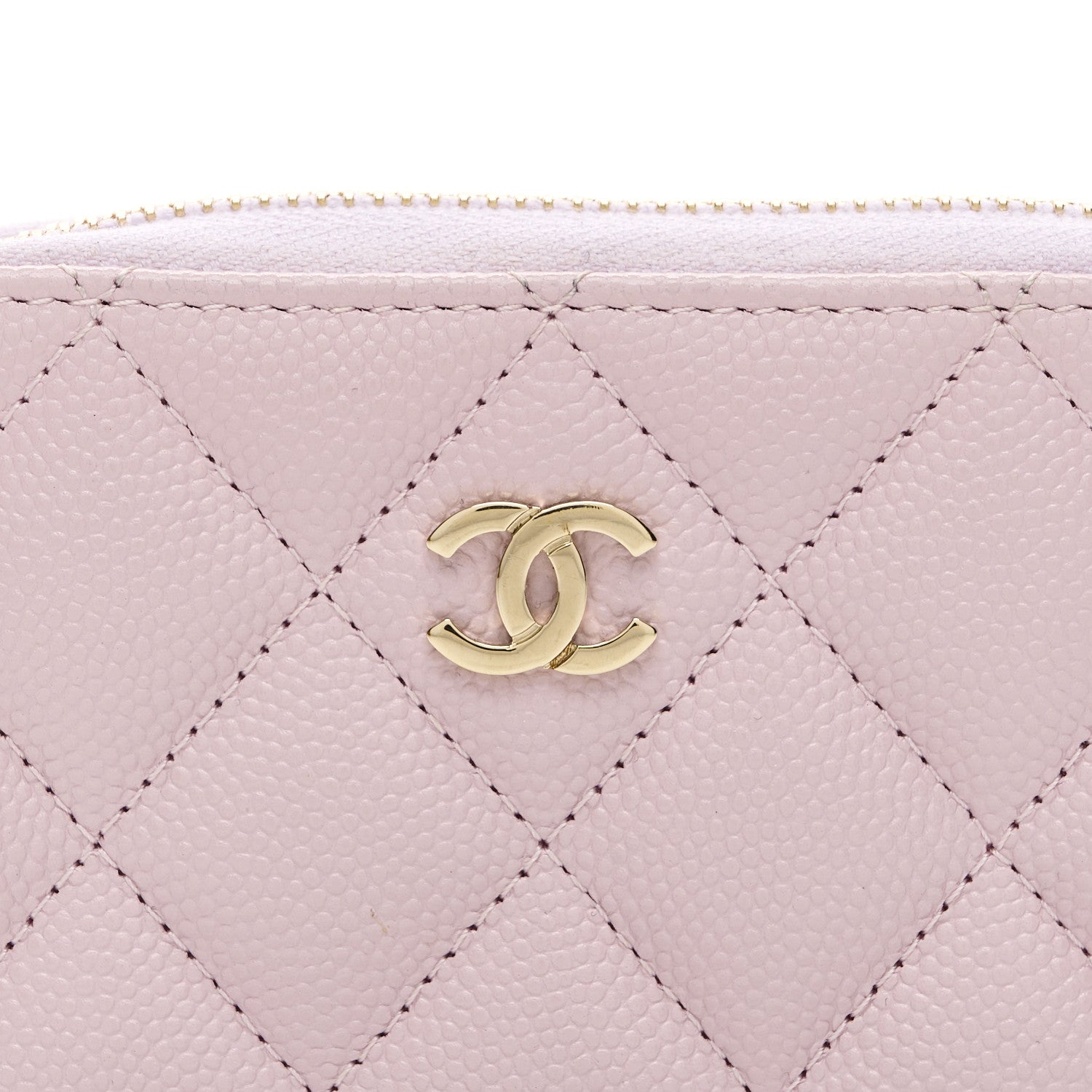 Chanel Caviar Quilted Zip Coin Purse Light Pink 8 of 8
