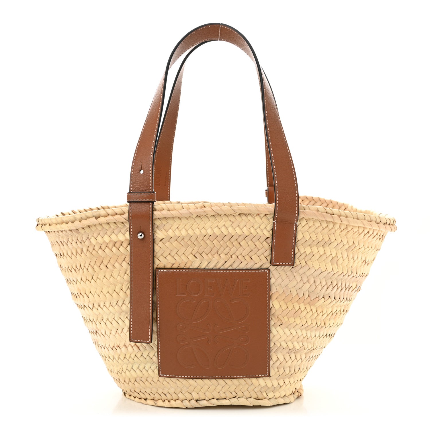 Loewe Raffia Basket Tote Bag Natural Tan 1 of 9