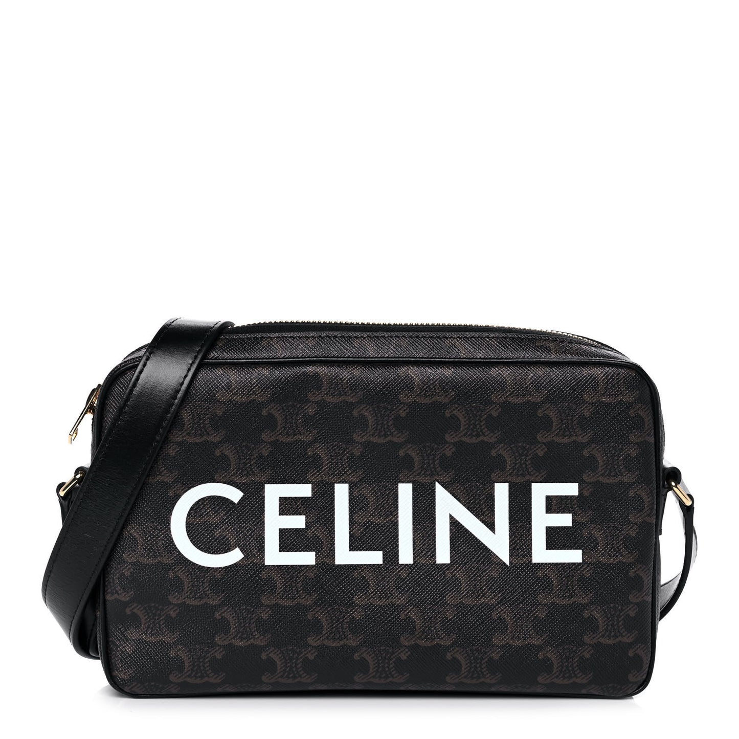 Triomphe Canvas Medium Messenger Bag Black