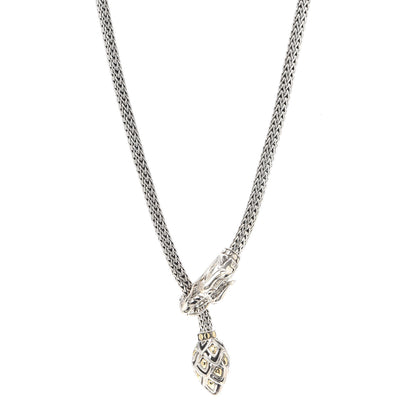 John Hardy Sterling Silver 18K Yellow Gold Legends Naga Dragon Lariat Necklace 1 of 6