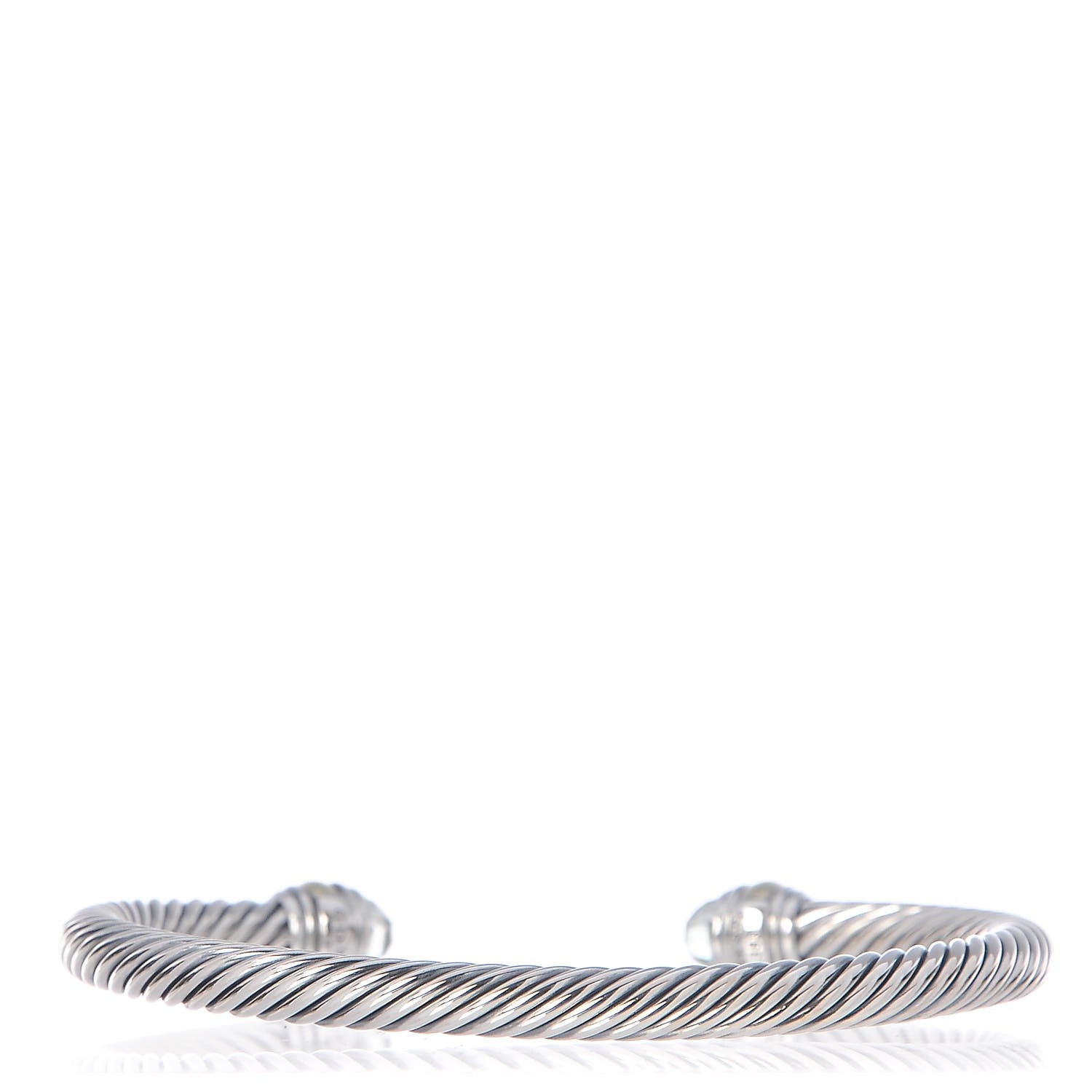 David Yurman Sterling Silver 14K Yellow Gold Prasiolite 5mm Cable Classics Bracelet 3 of 4