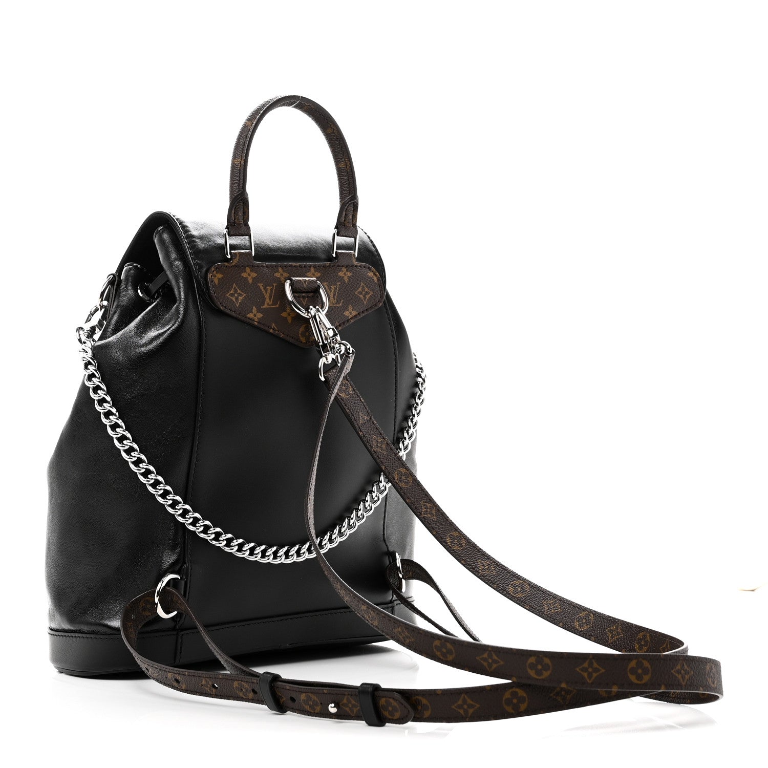 Louis Vuitton Lambskin Monogram Montsouris Vibe PM Black 3 of 10