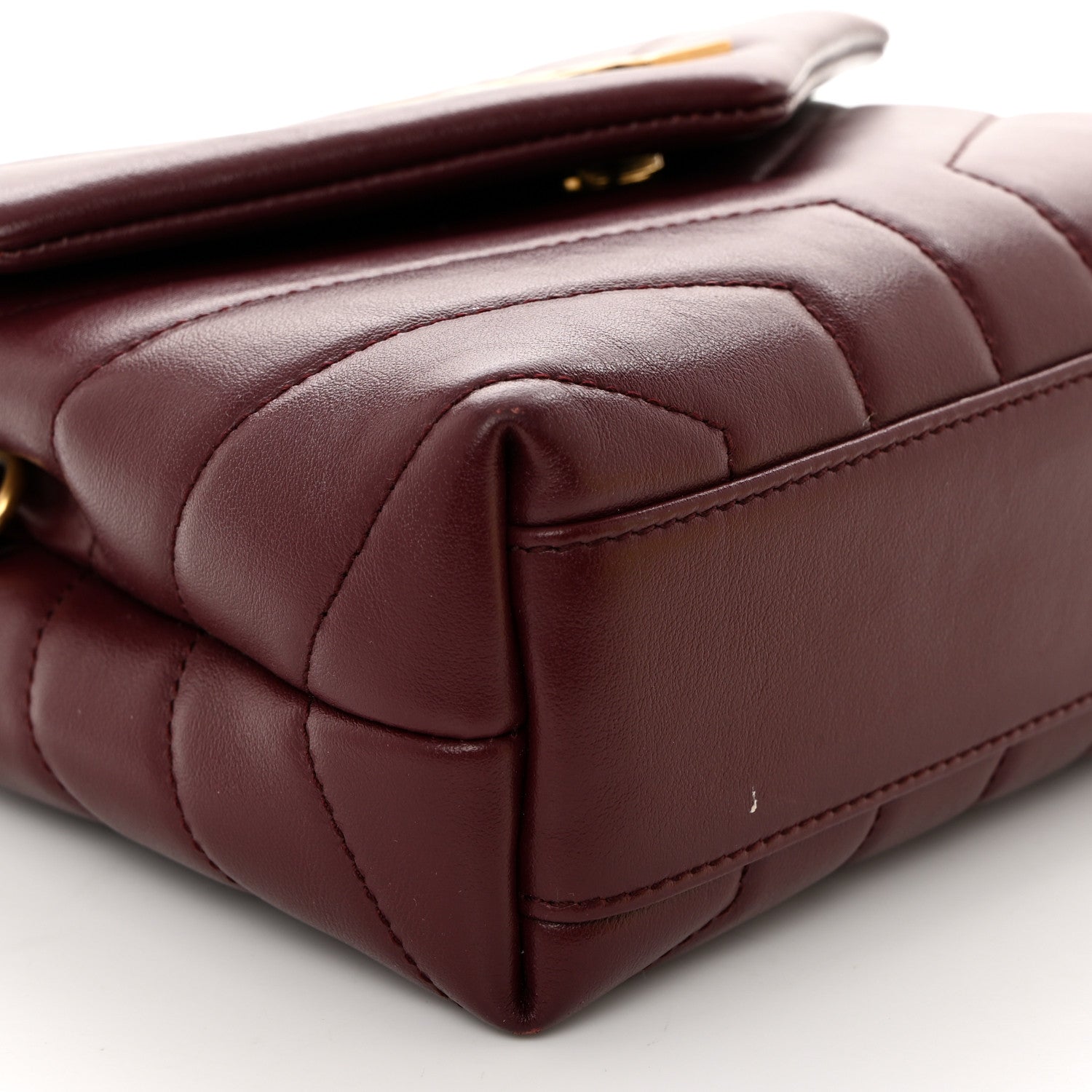 Saint Laurent Calfskin Y Quilted Monogram Toy Loulou Monogram Crossbody Bag Rouge Legion 11 of 13