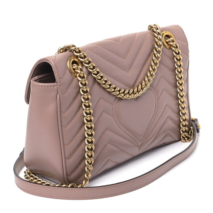 Gucci Calfskin Matelasse Small GG Marmont Shoulder Bag Porcelain Rose 2 of 4