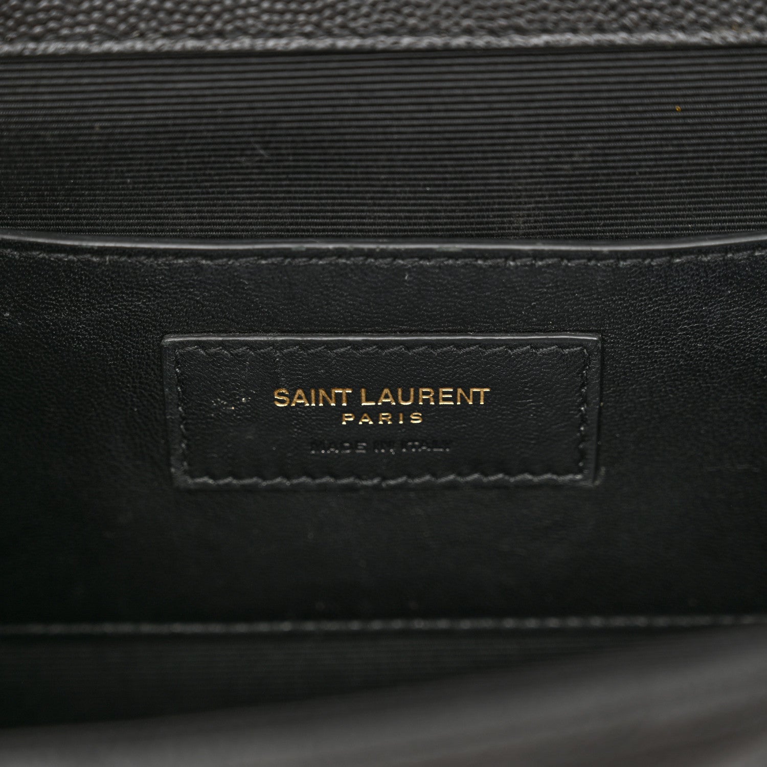 Saint Laurent Grain De Poudre Matelasse Chevron Medium Monogram Satchel Black 6 of 12