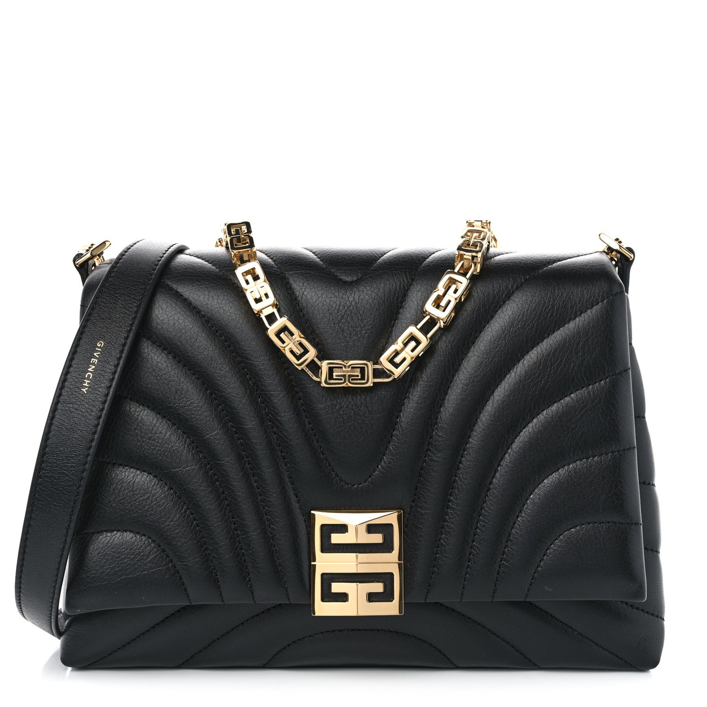 Soft Calfskin 4G Quilted Medium Shoulder Bag Black