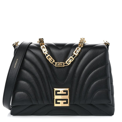 Givenchy Soft Calfskin 4G Quilted Medium Shoulder Bag Black 1 of 10