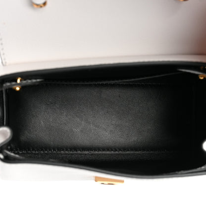 Versace Grained Calfskin Small La Medusa Top Handle Bag Optical White 5 of 9