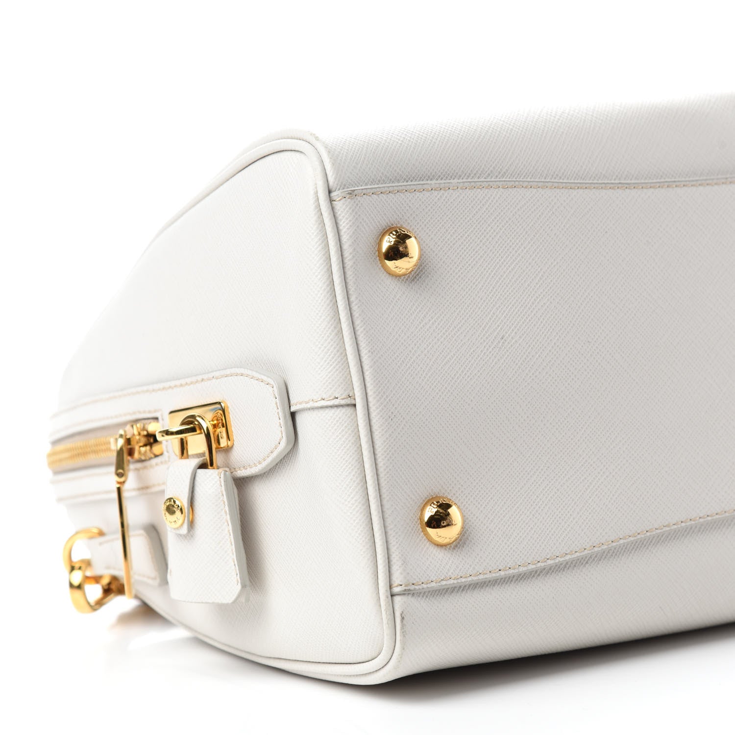 Prada Saffiano Lux Bowler Bianco 6 of 11
