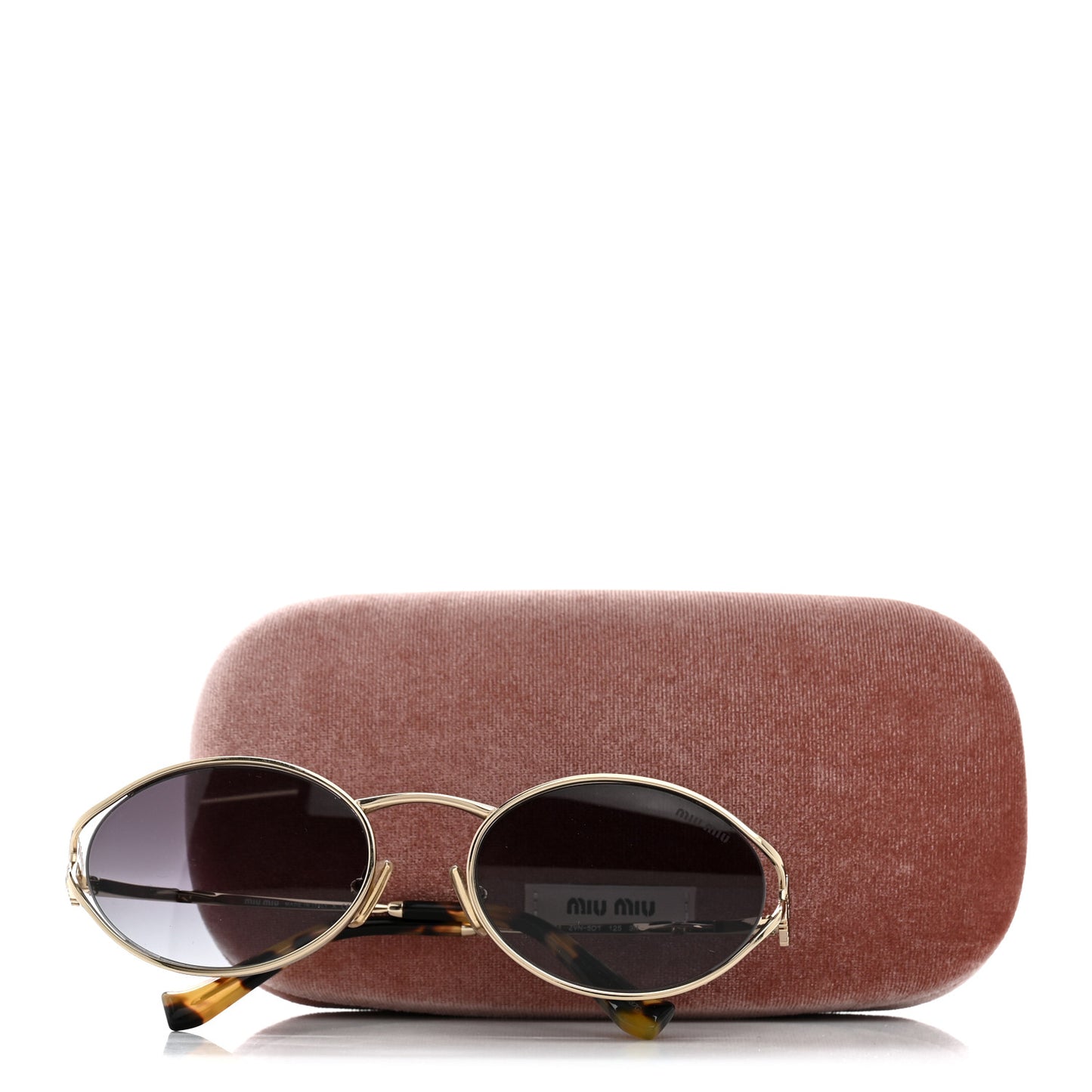 Metal Oval Sunglasses SMU52Y Tortoise