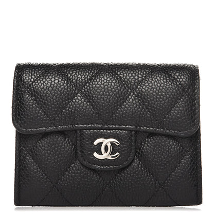 Chanel Caviar Quilted Card Holder Wallet Black 1 of 9