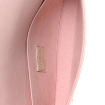 Louis Vuitton Empreinte Spring in the City Felicie Pochette Chain Wallet Pink Beige Yellow 5 of 9