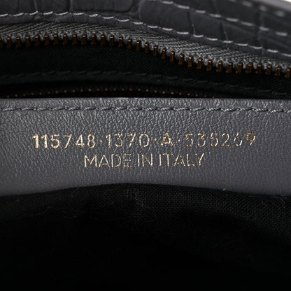 Balenciaga Calfskin Crocodile Embossed Classic Hardware City Gris Beton 7 of 14