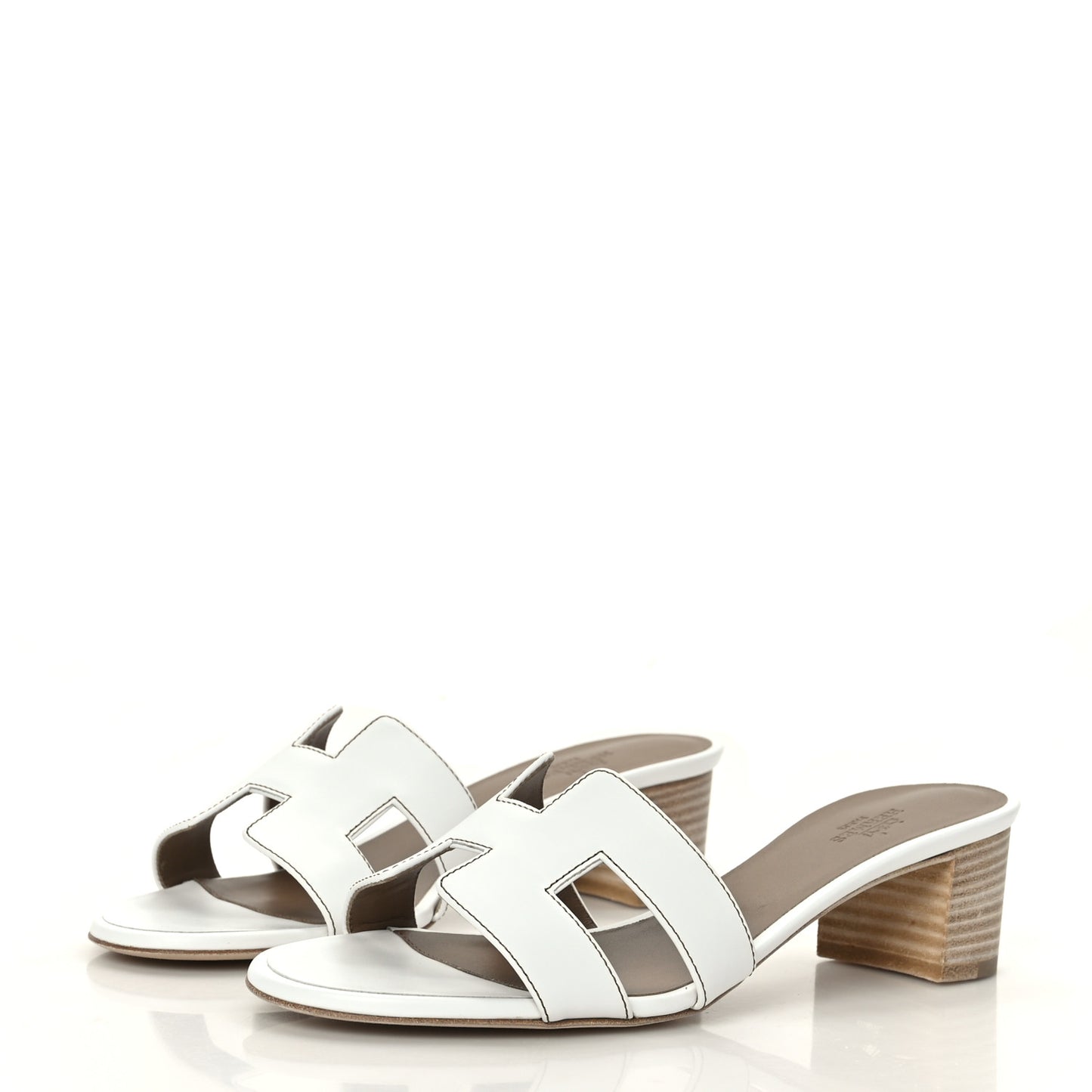 Calfskin Oasis Sandals 38 White