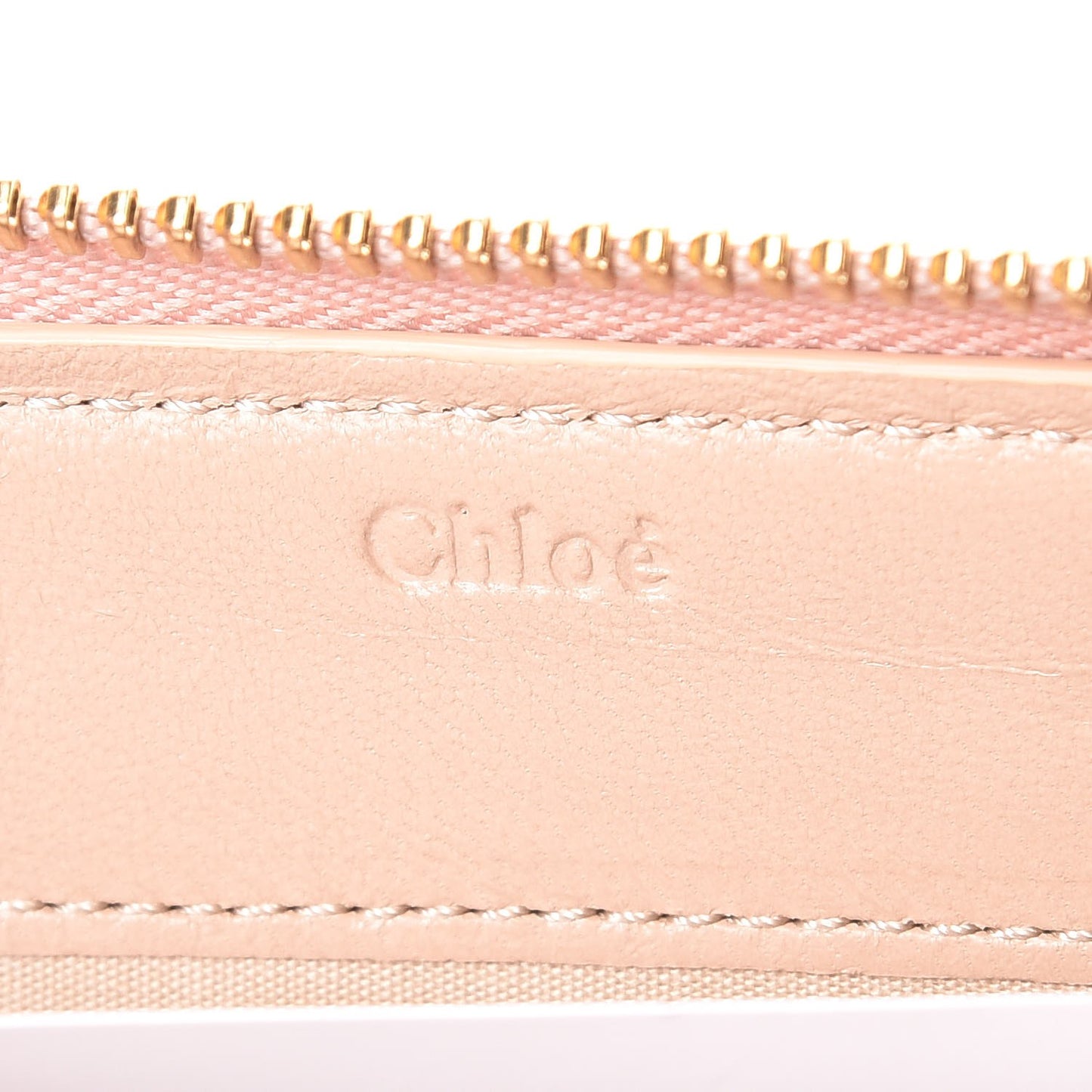 Grained Lambskin Drew Long Wallet with Flap Cement Pink