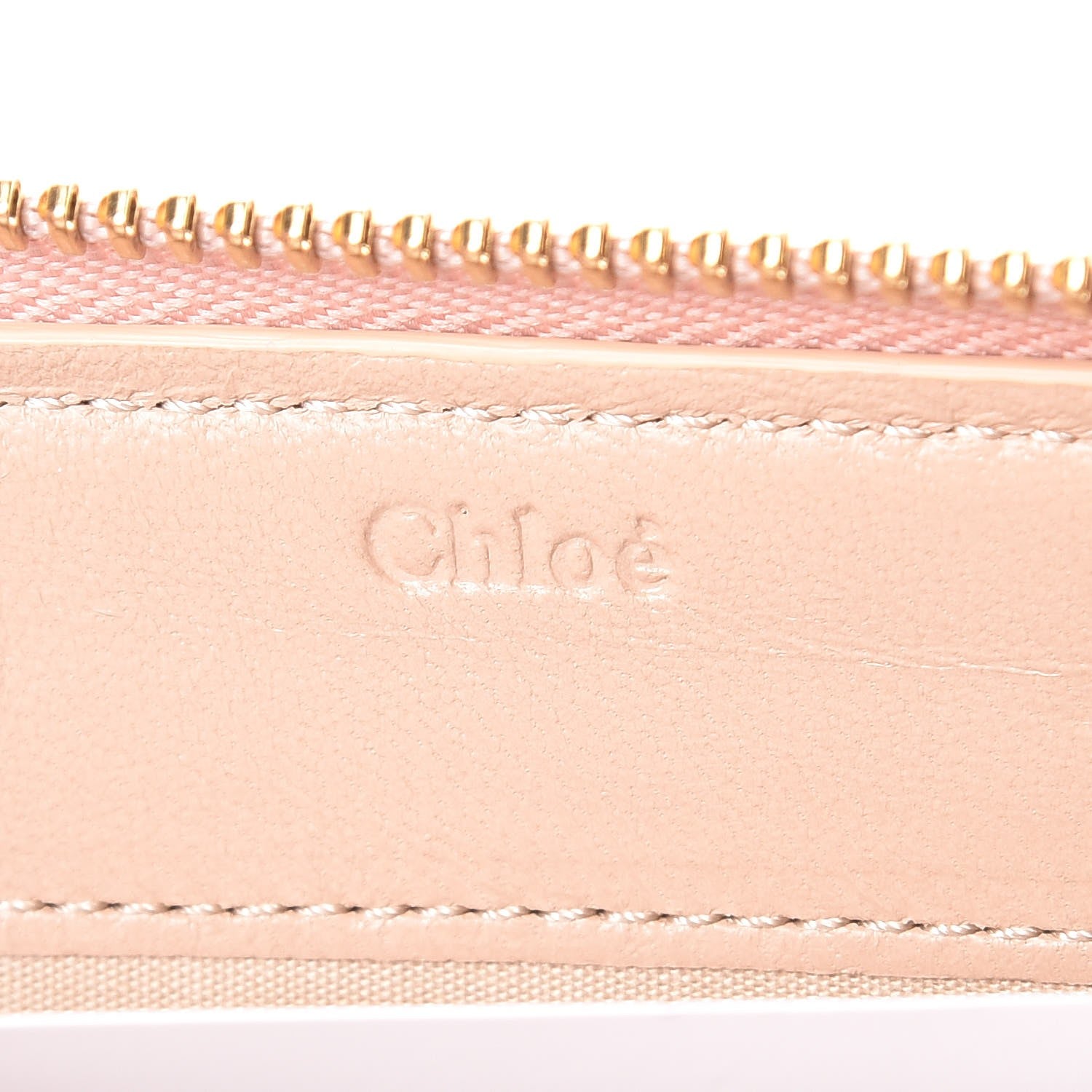 Chloe Grained Lambskin Drew Long Wallet with Flap Cement Pink 6 of 9