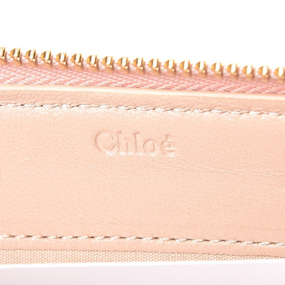 Chloe Grained Lambskin Drew Long Wallet with Flap Cement Pink 6 of 9