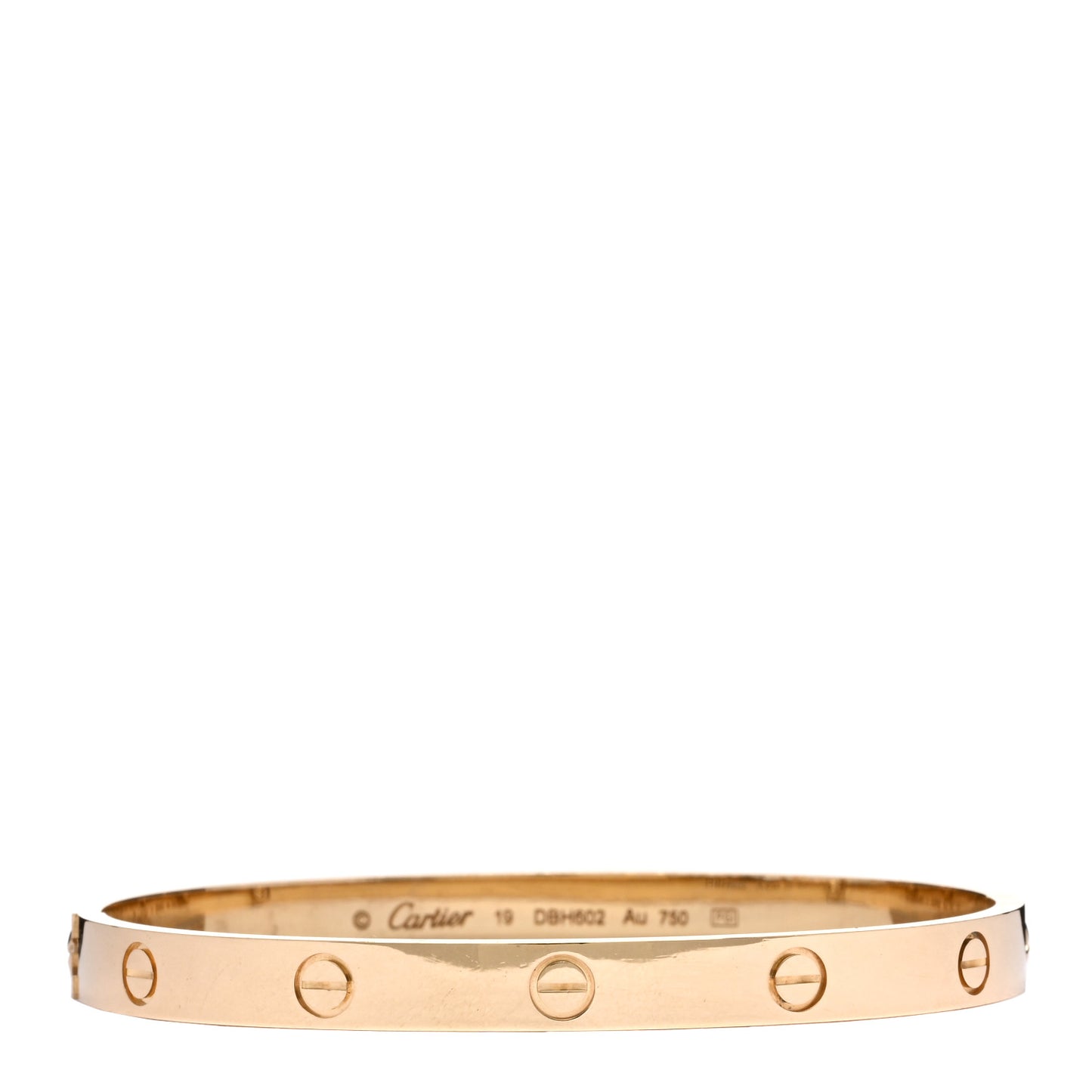 18K Yellow Gold LOVE Bracelet 19