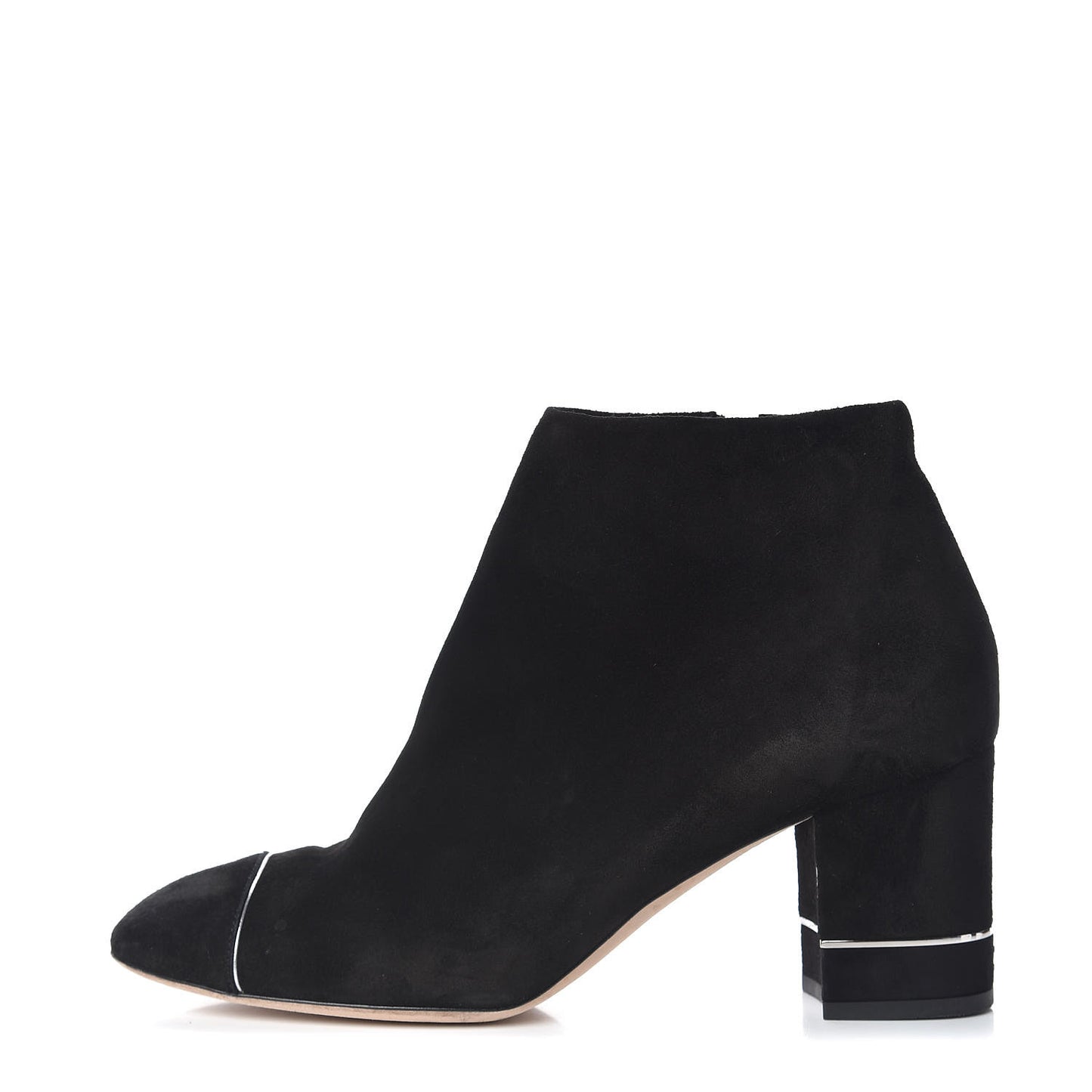 Suede Calfskin Short Boots 41 Black