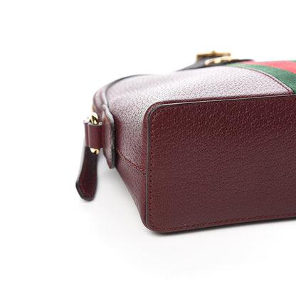 Gucci Textured Calfskin Web Small Ophidia Dome Shoulder Bag Vintage Bordeaux 8 of 10