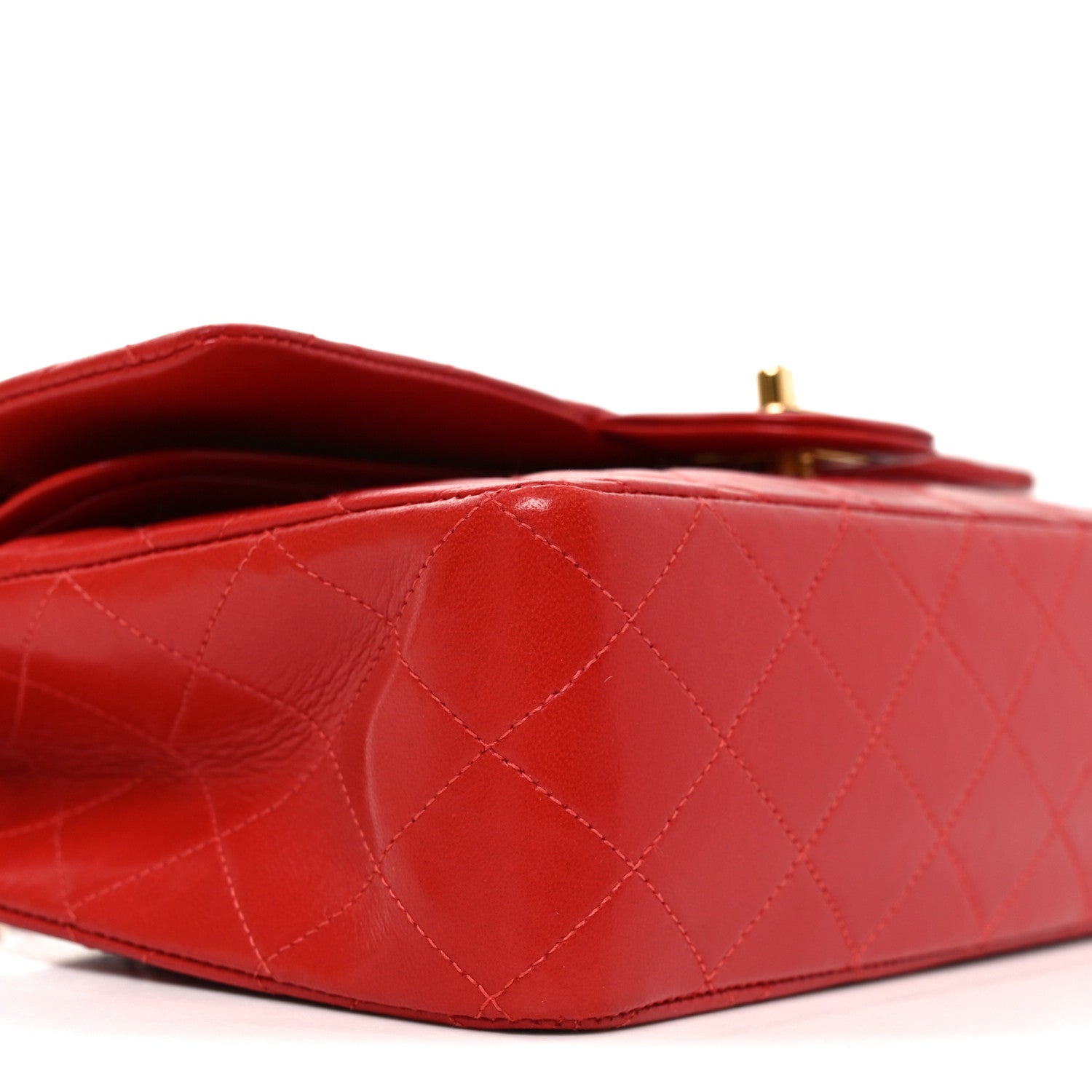 Chanel Lambskin Quilted Medium Double Flap Red 10 of 11