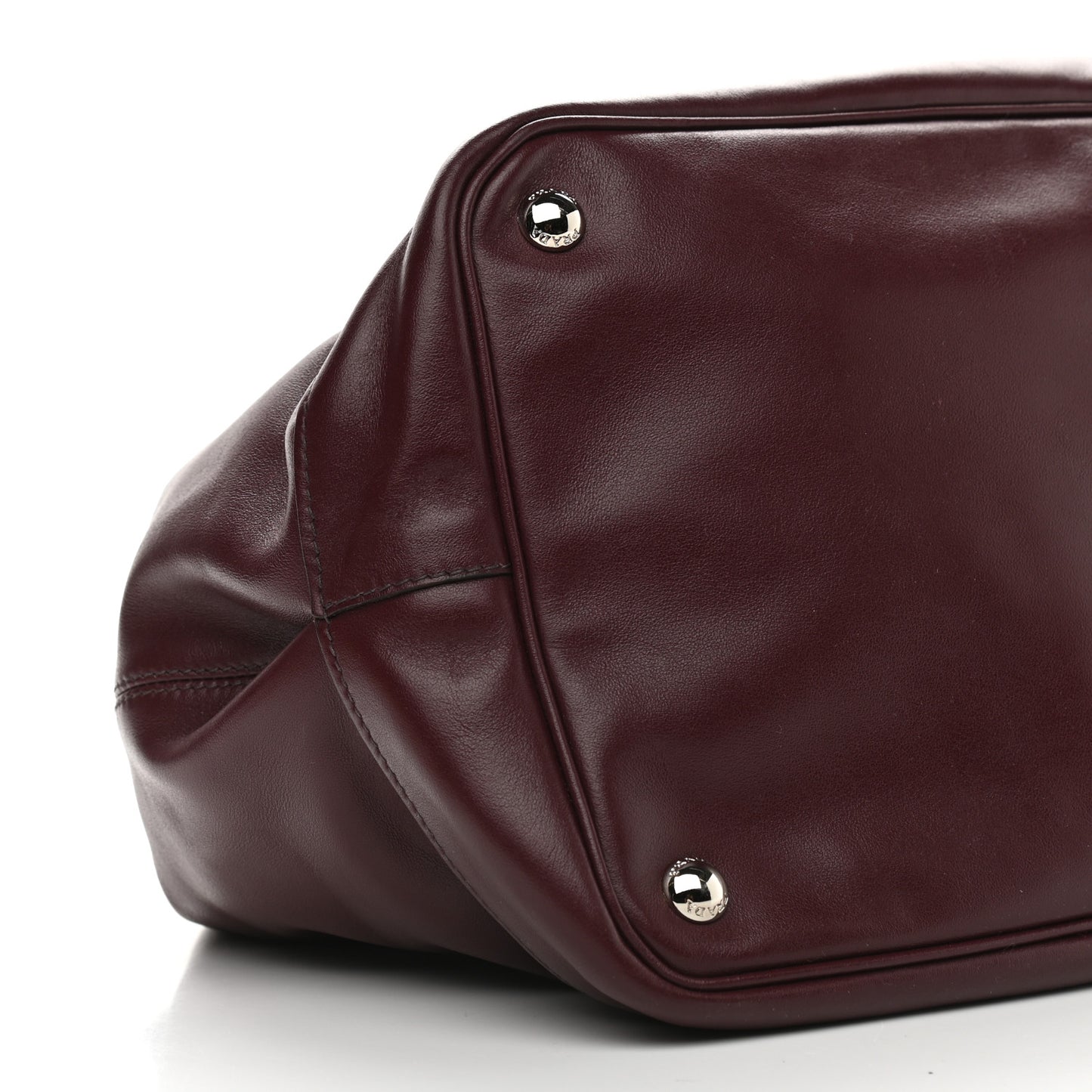 Soft Calfskin Bucket Bag Granato