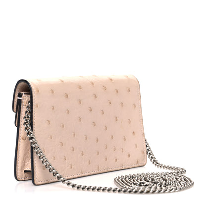 Gucci Ostrich Super Mini Dionysus Shoulder Bag Pink 3 of 9