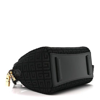 Givenchy Canvas Jacquard Embroidered Calfskin 4G Mini Antigona Black 4 of 11