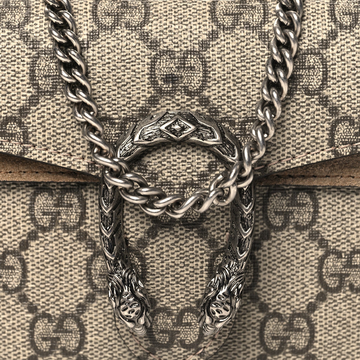 GG Supreme Monogram Super Mini Dionysus Shoulder Bag Taupe