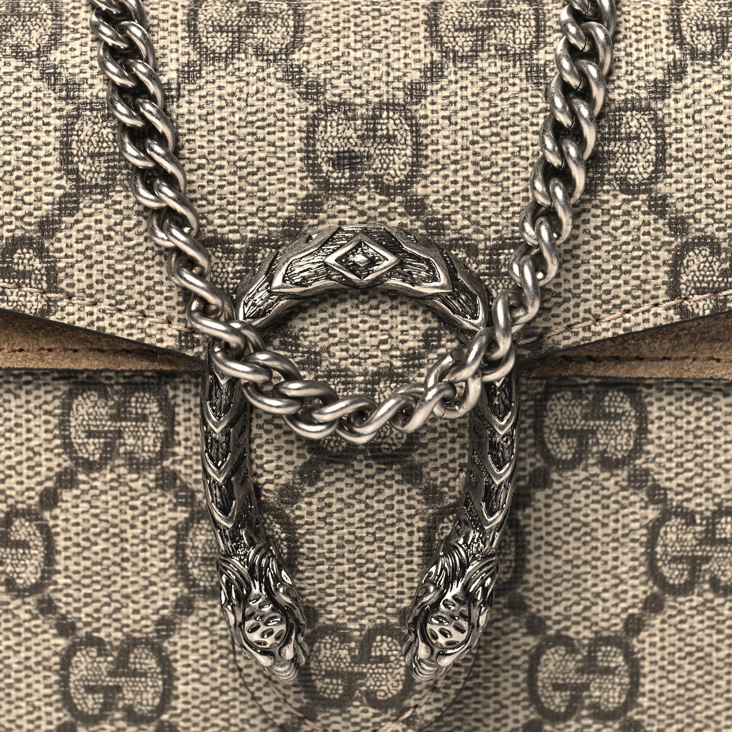 Gucci GG Supreme Monogram Super Mini Dionysus Shoulder Bag Taupe 7 of 9