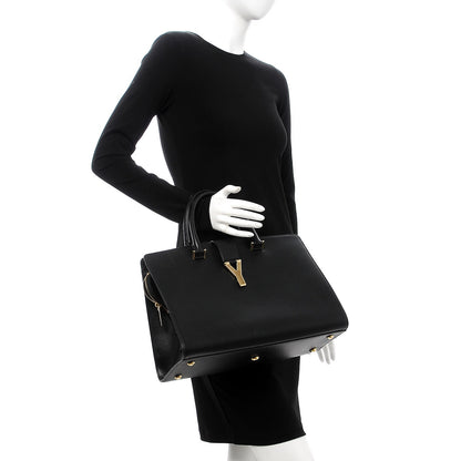 Saint Laurent Textured Calfskin Medium Classic Y Cabas Black 2 of 7
