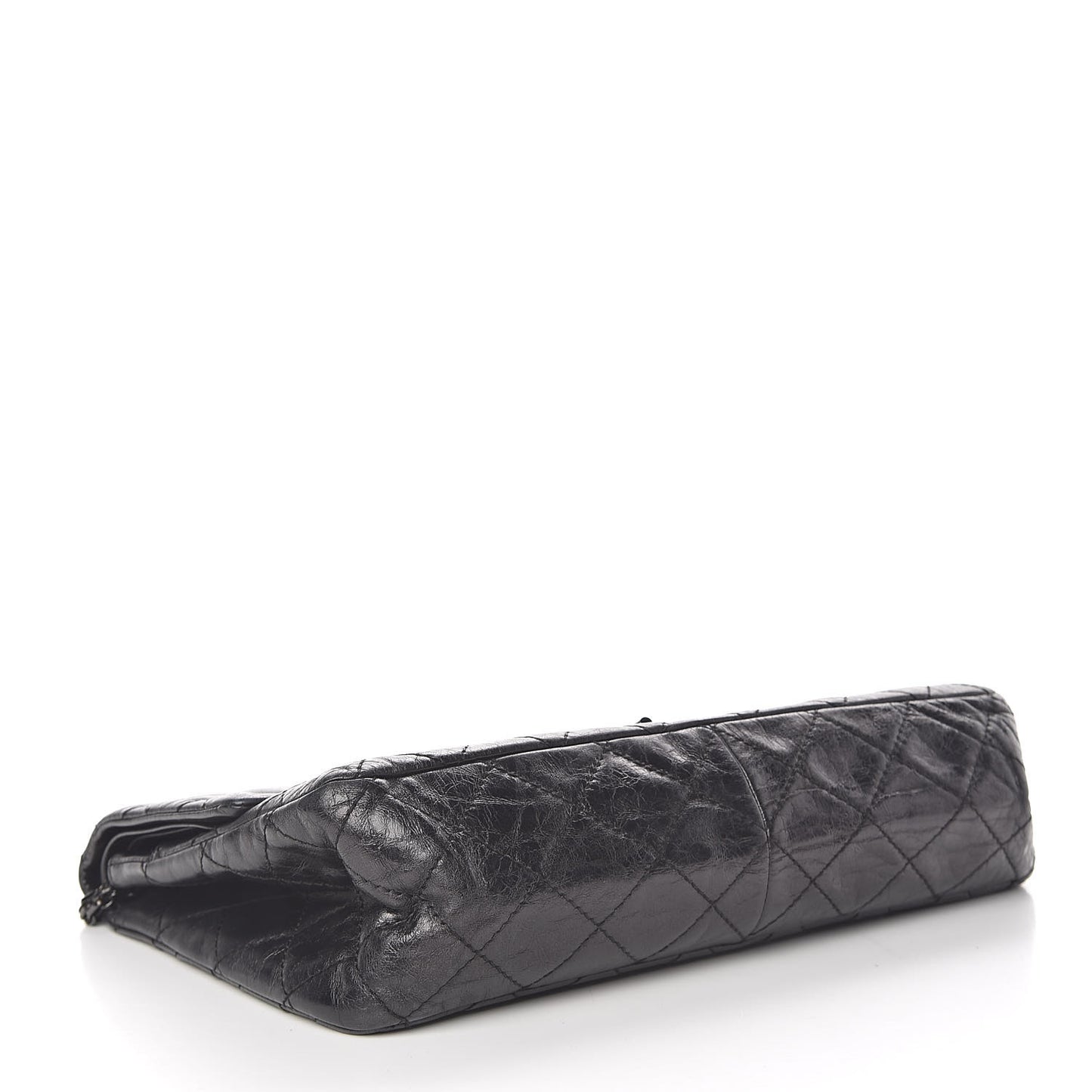 Metallic Aged Calfskin Quilted 2.55 Reissue 227 Flap So Black