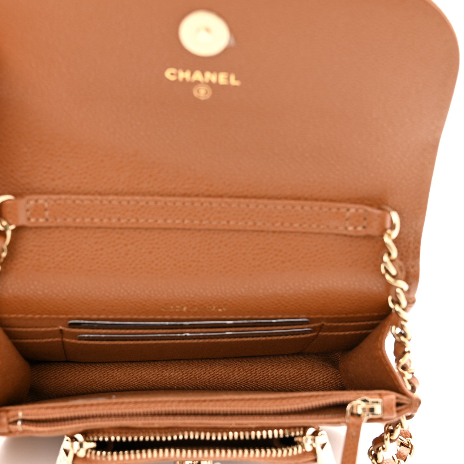 Chanel Caviar Quilted Business Affinity Clutch With Chain Flap Camel 5 of 12