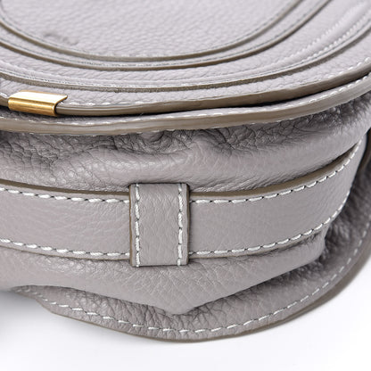 Chloe Calfskin Mini Marcie Round Crossbody Bag Cashmere Grey 9 of 10