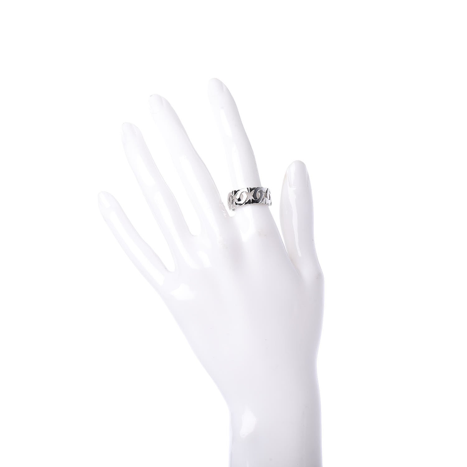 Chopard CARTIER 18K White Gold Entrelaces Ring 55 7.25 2 of 6