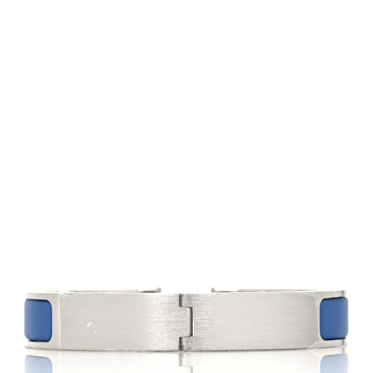 Hermes Matte Enamel Narrow Clic Clac HH Bracelet T5 Bleu Mediterranean 3 of 5