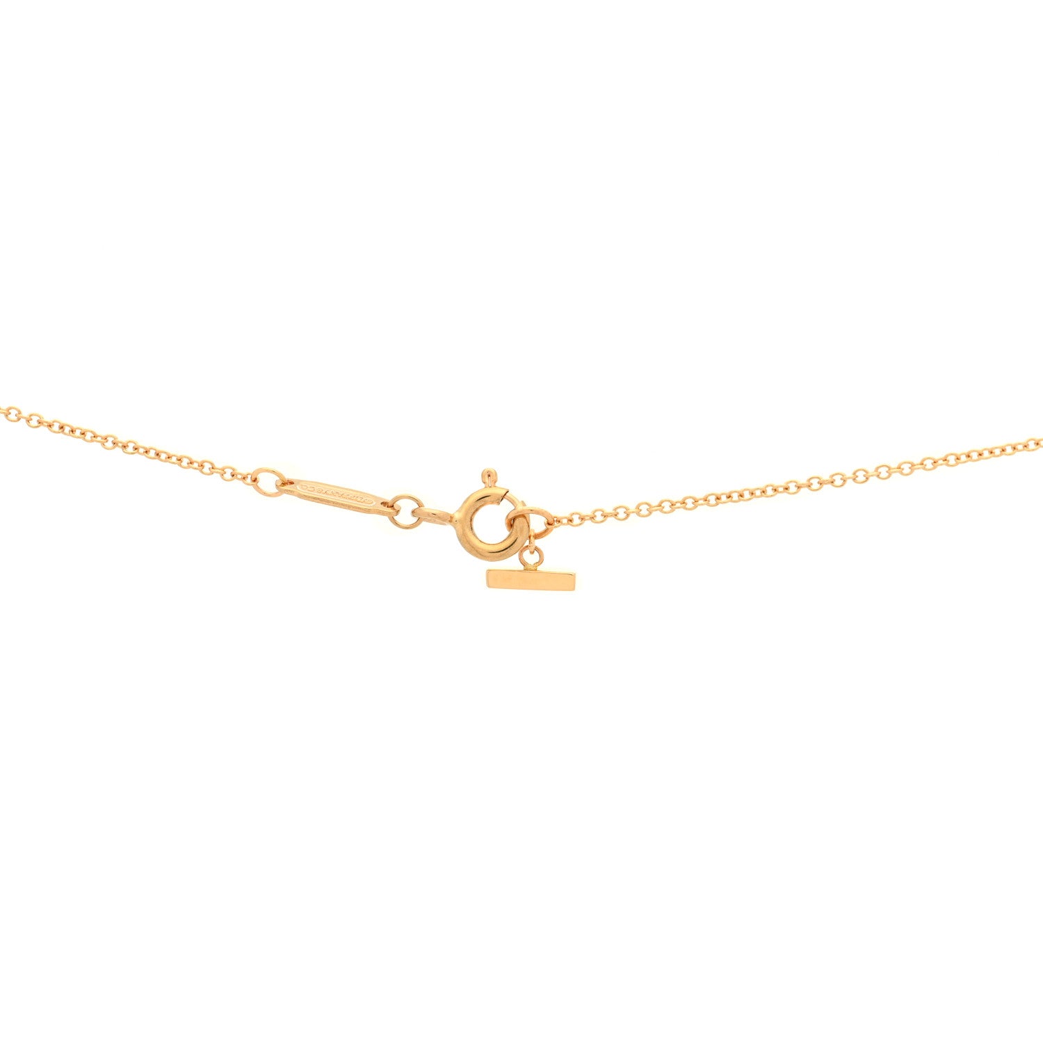 Tiffany 18K Rose Gold Large T Smile Pendant Necklace 4 of 6