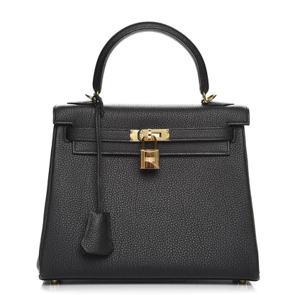 Hermes Togo Kelly Retourne 25 Black 1 of 36