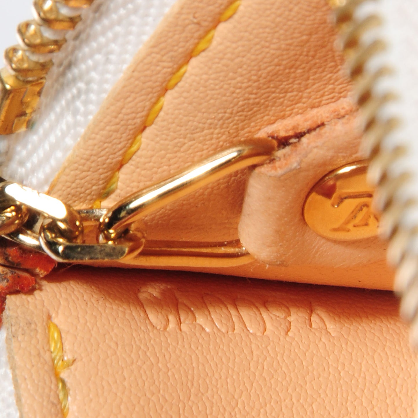 Monogram Multicolor Key Pouch White