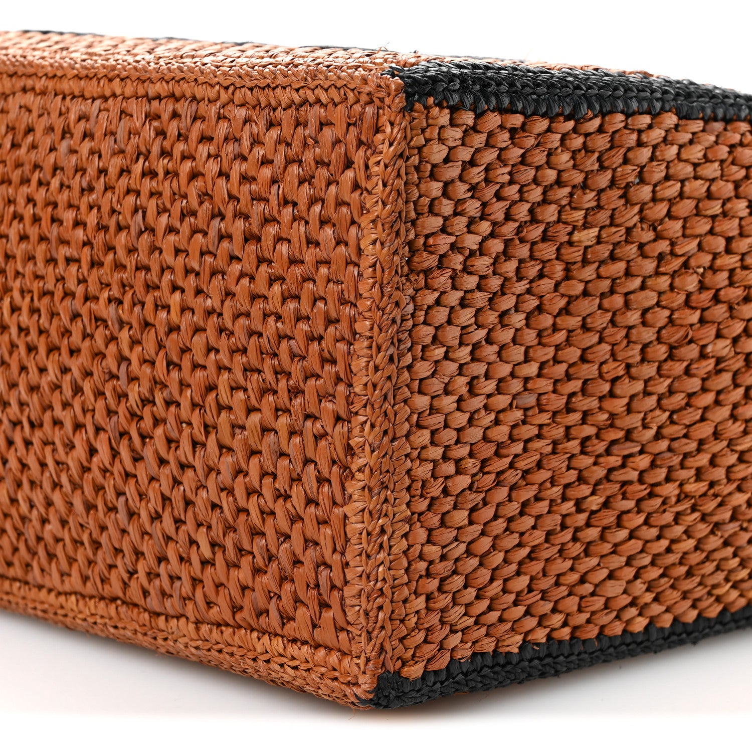 Loewe X PAULA'S IBIZA Raffia Large Font Tote Honey Black 10 of 11
