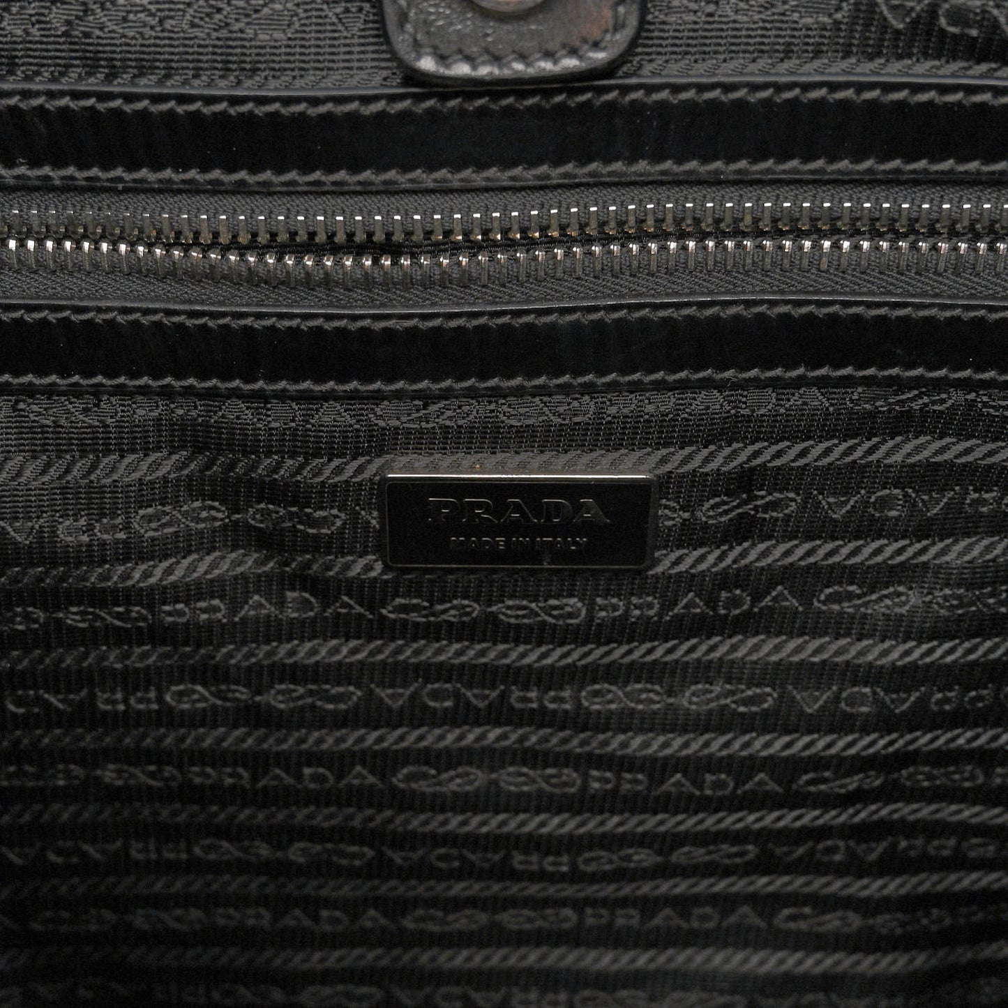 Tessuto Nylon Calfskin Hobo Black