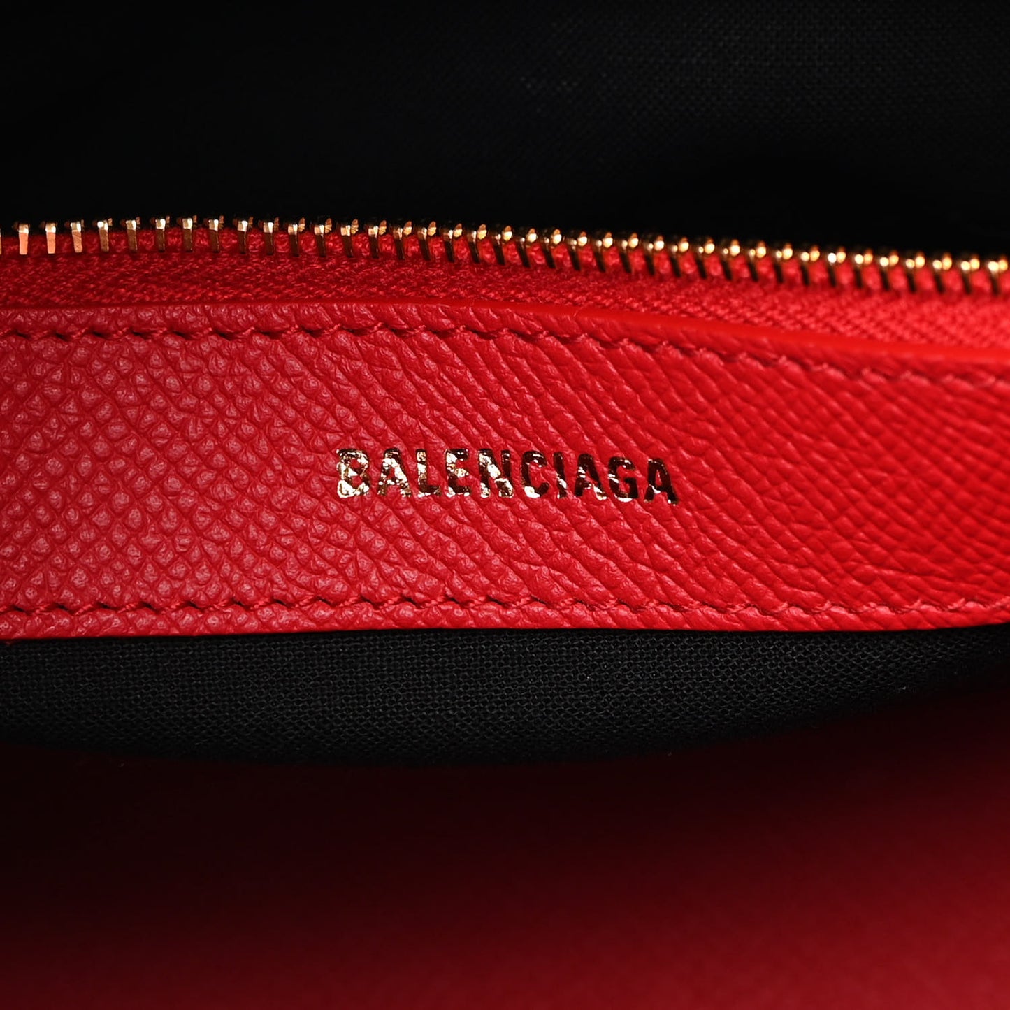Grained Calfskin S Ville Top Handle Bag Rouge Coquelicot