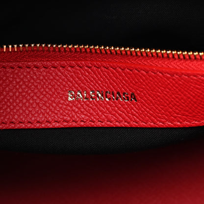 Balenciaga Grained Calfskin S Ville Top Handle Bag Rouge Coquelicot 6 of 15
