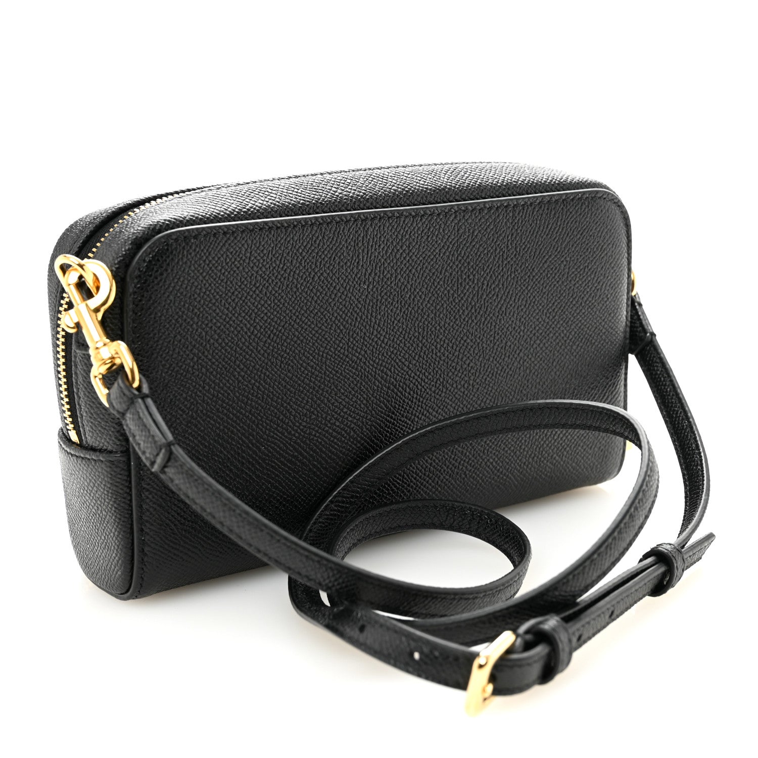 Christian Dior Grained Calfskin Caro Double Pouch Black 3 of 11