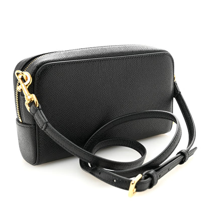 Christian Dior Grained Calfskin Caro Double Pouch Black 3 of 11