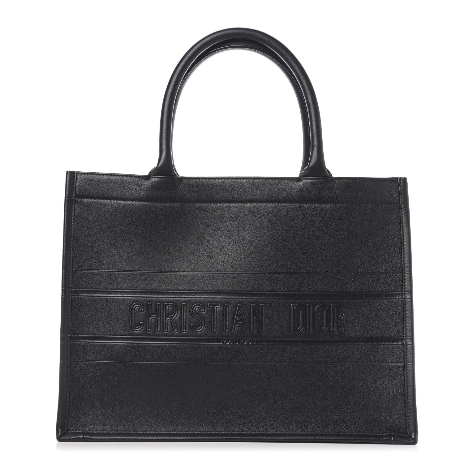 Christian Dior Calfskin Embossed Medium Book Tote Black 1 of 10
