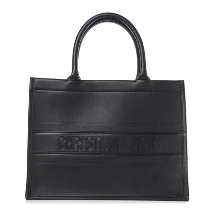 Christian Dior Calfskin Embossed Medium Book Tote Black 1 of 10