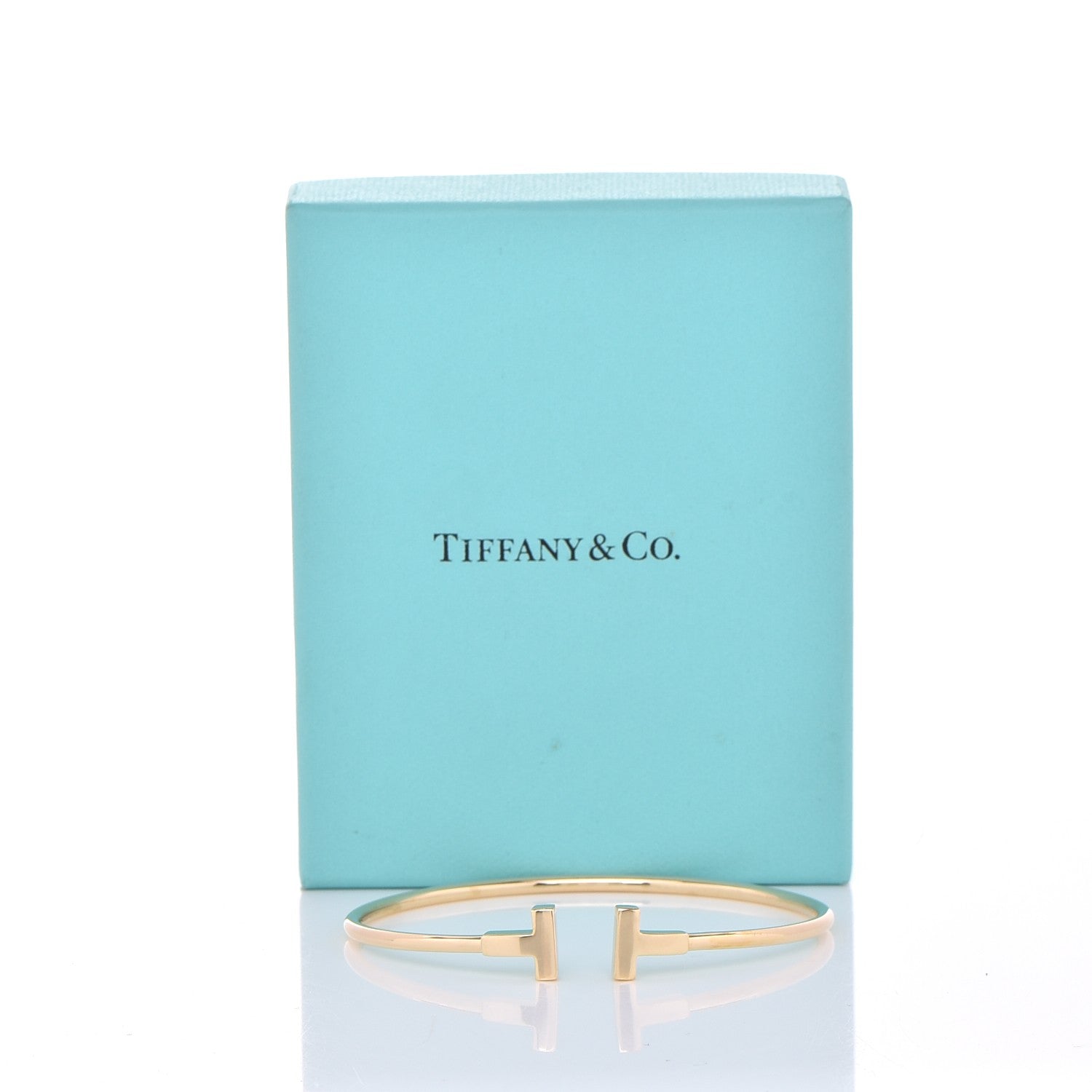 Tiffany 18K Yellow Gold T Wire Bracelet 5 of 5
